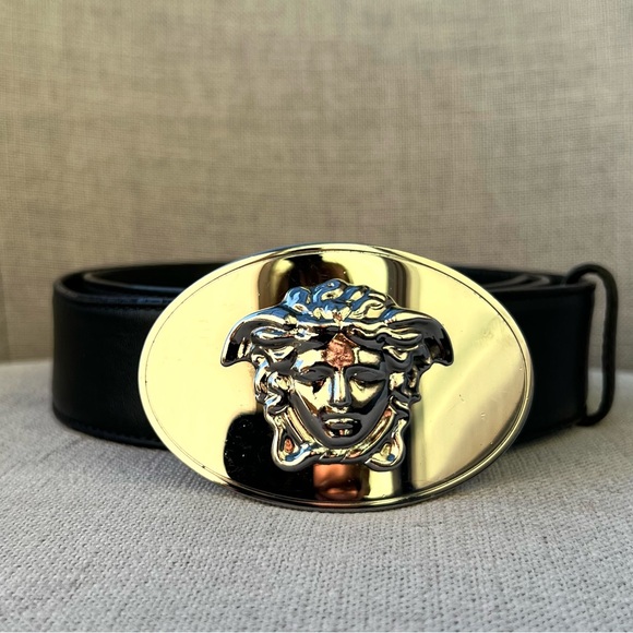 versace belt silver buckle